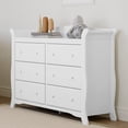 thumbnail image 2 of Storkcraft  6 Drawer Double Dresser (White) – Dresser for Kids Bedroom, Nursery Dresser Organizer, Chest of Drawers for Bedroom with 6 Drawers, Classic Design for Children’s Bedroom, 2 of 8