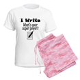thumbnail image 6 of CafePress - I Write What’S Your Super Power? Pajamas - Women's Short Sleeve Print T-Shirt and Pants Light Cotton Pajama Set, 6 of 7