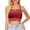 Red, variant on Workout Tops for Women Camisole Solid Color Lace Crop Slim Fit Plus Size Undershirts,Army Green,M