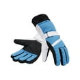 thumbnail image 1 of Mens Thinsulate Insulation Winter Waterproof Ski Gloves,Blue White Black,M, 1 of 4