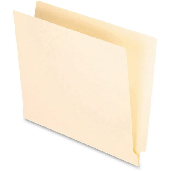 Manila End Tab Folders, 9.5" Front, 1-Ply Straight Tabs, Letter Size, 100/box | Bundle of 5 Boxes