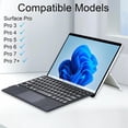 thumbnail image 2 of Surface Pro 7+/7/6/5/4/3 (12.3") Type Cover, Ultra-Slim Bluetooth Keyboard, Multi-Touchpad & 7-Color Backlit,Charcoal, 2 of 7