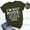 Army Green, variant on Babysbule Womens Summer Top Unisex Funny Printed Pattern Casual Fashion Round Neck Short Sleeve Tops