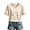 Beige, variant on Womens Short Sleeve Shirts V Neck Lake T Shirts Ontario Graphic Tees for Women Maple Leaf Sleeve Print Retro Summer Tops