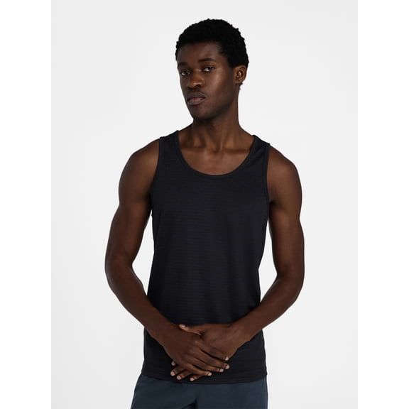 Athletic Works Men's and Big Men's Stripe Jersey Active Tank Top, Sizes S-3XL
