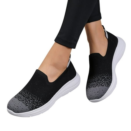 

Cathalem Women Breathable Lace Up Shoes Casual Shoes Unisex Lightweight Work Shoes Sporty Breathable Slip Work Sneaker for Women Black 6.5