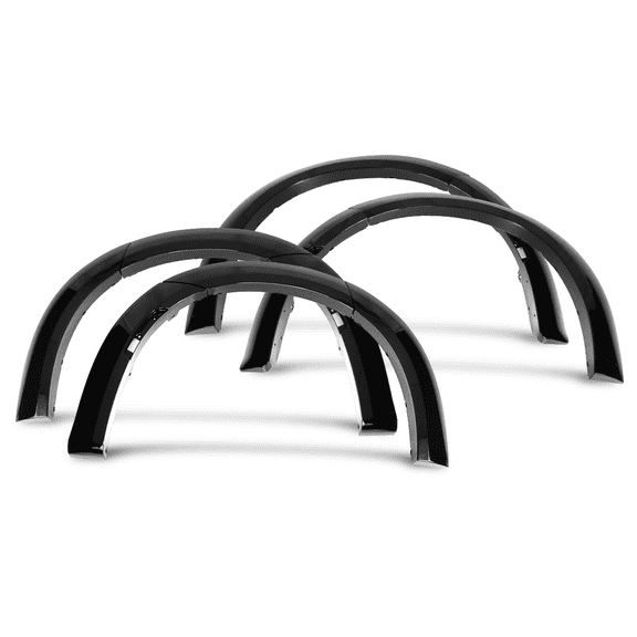 Ikon Motorsports Compatible with 15-23 Dodge Charger Widebody Style Gloss Fender Flares Wheel Protector Cover ABS