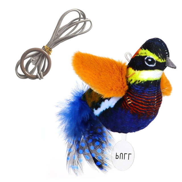 pitrice Realistic Bird Cat Toy With Built-in Sounder To Stimulate Instincts Interactive Cat Toy D