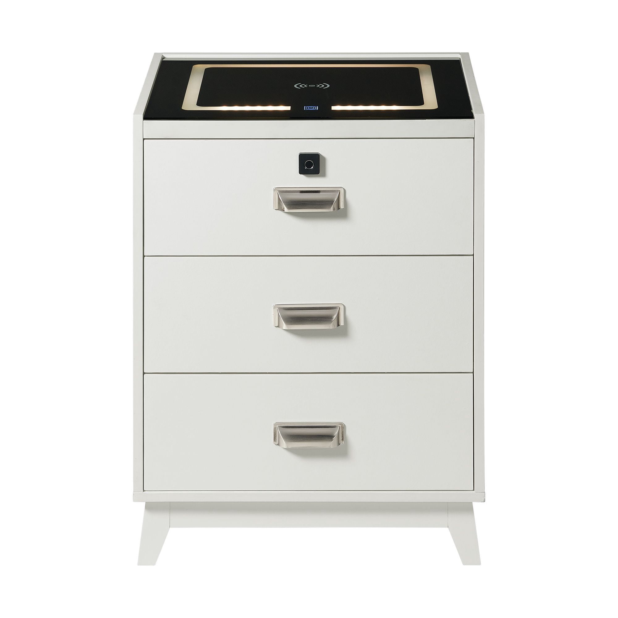 Picket House Furnishings Azura Nightstand with Electronic Features in White
