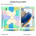 thumbnail image 5 of With Shoulder Strap Case for Samsung Galaxy Tab A8 10.5-inch SM-X200 X205 X207 (2022),Dteck Shockproof Rugged Rubber 3-Layers Protection Butterfly Case Kids Friendly Kickstand Cover,Beige+Green, 5 of 8