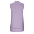 thumbnail image 5 of LYEAA Womens Tank Tops Plus Size Long Sleeveless Crew Neck Summer Loose Casual Tee Shirts Solid Vacation Beach Elegant Fashion Pullover Vest Breathable Soft Loungewear Going Out Clothes Purple 2XL, 5 of 6