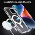 thumbnail image 5 of for iPhone 14 Magnetic Case, iPhone 13 Case with Magnetic Invisible Stand [Magsafe Support] [Military Protection] Shockproof Protective Slim Phone Case Cover for iPhone 13/14 6.1"-Clear, 5 of 8