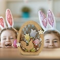 thumbnail image 5 of WMGHA ‌Wooden Easter Ornament Set, Vintage Holiday Home Decor for Mantel & Tabletop, Hand-Carved Spring Wall Hangings, Rustic Easter Egg Tree Decoration with Twine Hook, 5 of 6