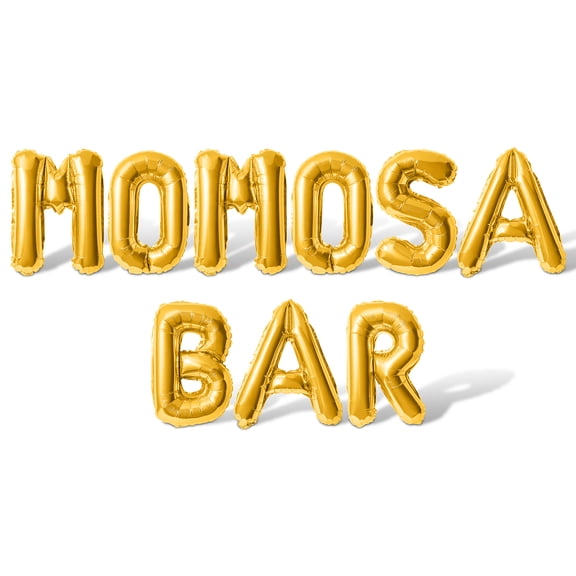 Letter Balloons - MOMOSA BAR 16" Inch Alphabet Letters Foil Mylar Balloon Wedding Shower Party Banner (Gold)