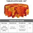 thumbnail image 3 of Fall Maple Leaves Tablecloth 60 Inch Round Autumn Circular Table Cloth Harvest Waterproof Tablecloths for Kitchen Dinner Holiday Picnic Party Indoor Outdoor Party Decoration, 3 of 6