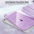 thumbnail image 6 of Fintie Slim Case for iPad (A16) 11th Generation 11 Inch (2025), iPad 10th Generation 10.9 Inch (2022) - Glittering Sparkly Protective Cover with Shiny Clear Back Shell w/ Pencil Holder, Woven Lilac, 6 of 10