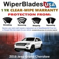 thumbnail image 2 of 2016 Jeep Grand Cherokee Beam Wiper Blades Wipers w/1yr Warranty (Set of 2) (WiperBladesUSA), 2 of 5