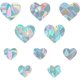 thumbnail image 1 of Decoración de ventana con forma de corazón de prisma de arcoíris, 10 piezas, pegatinas estáticas de arcoíris para vidrio, decoración de ventanas anticolisión, vidrio adherido estático, antigolpes de, 1 of 5
