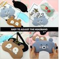 thumbnail image 3 of 6pcs Cotton Eye Masks Cute Cartoon Sleeping Eye Covers Comfortable Sleeping Masks with Elastic Band Travel Accessories, 3 of 5