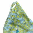 thumbnail image 5 of Leaves Lounger Chair Bag, Cartoon Botanical Pattern of Curlicue Branches, High Capacity Storage with Handle Container, Lounger Size, Blue Yellow Green, by Ambesonne, 5 of 5