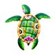 thumbnail image 2 of Escultura decorativa colgante de metal con forma de tortuga para el hogar, el jardín y el salón. verde, 2 of 9