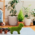 thumbnail image 2 of Home Flocking Animal Ornament Decorative Peeing Dog Topiary Green Animal Decoration, 2 of 8