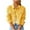 01 Yellow, variant on zfwon Short Denim Jackets for Women Women's Solid Color Denim Cropped Jackets Long Sleeve Slim Fit Coat Casual Open Front Cover Up Outerwear with Chest Pockets