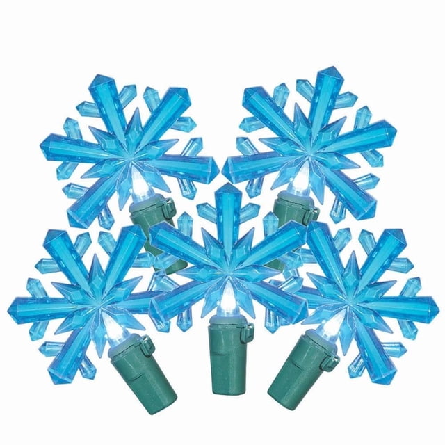Luces de Navidad Holiday Time Juego de 50 Luces LED de Copos de Nieve