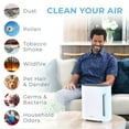 thumbnail image 3 of Pure Enrichment PureZone Air Purifier for Bedroom & Living Room, 4-Stage Filtration & UV-C Light, H13 HEPA Filter Helps Remove Bacteria, Pet Hair Dander, Allergens, Germs, Smoke, Dust (White), 3 of 10