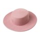 thumbnail image 1 of ¡Rebaja! Sombrero de copa Fdelink, color moderno, estilo canotier, sombrero de invierno cálido para exteriores, rosa fuerte., 1 of 4