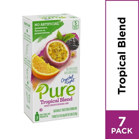 Tropical Alcohol Drinks - Crystal Light Pure Tropical Blend Powdered Drink Mix, 7 ct - 0.14 oz Packets