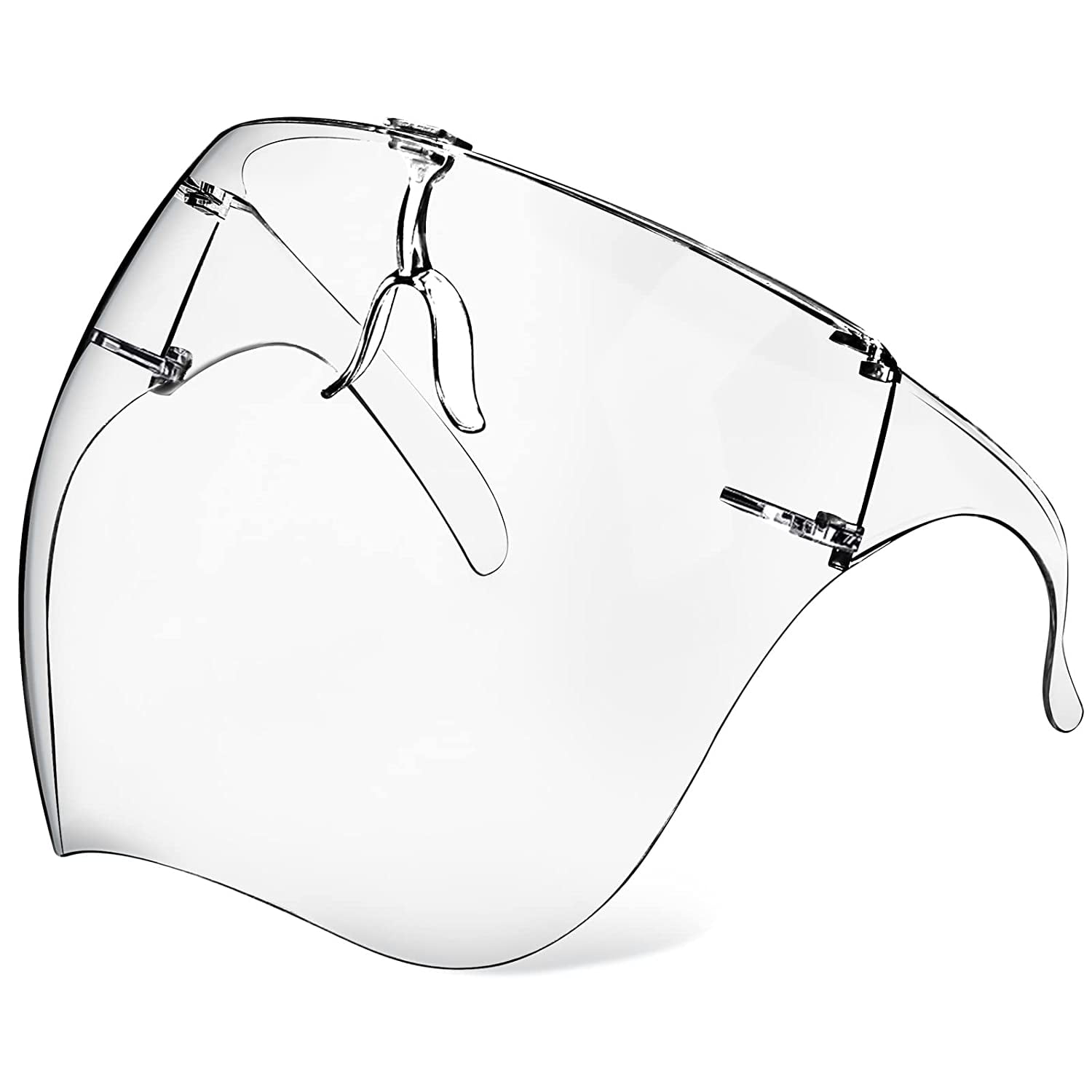 Face Shield with Glasses 4 Pack, AntiFog Clear Face Mask Shield Ultra