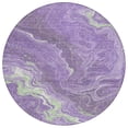 thumbnail image 2 of Addison Rugs Chantille Indoor/Outdoor Transitional Abstract Purple Washable Round Rug, 8' x 8', 2 of 6