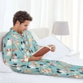 thumbnail image 5 of Bingfone Men's Pajama Set 2 Piece Loungewear PJs, Long Sleeve with Pajama Pants-Colorful Dog, 5 of 7