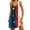 Blue, variant on Women's 4th of July Patriotic Dress, Women Print Vest Mini Dress with Pockets, Independence Day Theme V-Neck Beach Skirt, Boho Design for Summer Sexy Outfits,Blue L