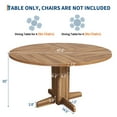 thumbnail image 4 of 47 Inch Farmhouse Round Dining Table, Sturdy Pedestal Wood Circle Table for 4-6 People | Dining Room, Living Room, Apartment Use - Walnut, 4 of 8