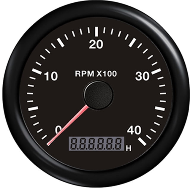 Boat Tachometer Engine Stainless Steel Bezel Hour Meter LCD Display With M16 M18 Sensor For Car Motorcycle 3k 4k 8k RPM ,Easy to Calibrate