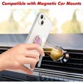 thumbnail image 3 of WWS-Cell Phone Ring Holder, Finger Ring Stand, 360 Degree Rotation Finger Ring Kickstand, Metal Grip for Magnetic Car Mount Compatible with All Smart Phones (Purple), 3 of 4