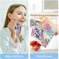 thumbnail image 6 of Coolnut Purple Lavender Cotton Hand Towels, Quick-Drying and Absorbent Washcloths, for The Bathroom Kitchen Multi-Purpose Wash Cloths in The Hotel Gym, 4 Pack 12 X 12 Inches Washcloth Gift, 6 of 7