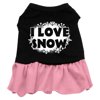 Christmas Pet Dog Cat Dress Screen Printed, "I Love Snow"