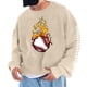 thumbnail image 1 of Sudadera sin capucha para hombre, cuello redondo, deportiva, con estampado de béisbol, sudadera con capucha, manga larga, blusa de poliéster para hombre, 1 of 4