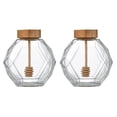 thumbnail image 1 of 2 Pcs Glass Honeypots Practical Storage Jars Food Container Transparent Canister, 1 of 8