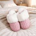 thumbnail image 4 of ssuyfkrb Womens Slippers,Women's Slippers,House Slippers,Non-slip,Cozy,Warm,Pink,42, 4 of 7