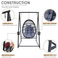 thumbnail image 4 of YOXIFOC Adult Egg Hanging Chair with Stand and Cushion Set, Black, 4 of 7