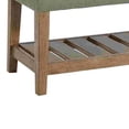 thumbnail image 3 of Banc en Bois avec Assise Rembourrée, Gris et Marron, 3 of 5