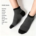 thumbnail image 3 of 5 Pairs Ankle Compression Socks for Women & Men, Low Cut Sport Socks for Running, Athletic, Cycling, Gray, 3 of 6