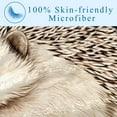 thumbnail image 3 of Hedgehog Custom Microfiber Throw Blanket - Soft and Warm Printed Throw Blanket Lightweight for Sofa, Bed, Couch, Office, Camping, 3 of 6