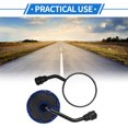 thumbnail image 3 of Unique Bargains 1 Set Motorcycle Rear View Mirrors Bar End Side Mirrors Mount Universal Adjustable Iron Plastic Blue Black M10 Round Shape, 3 of 7