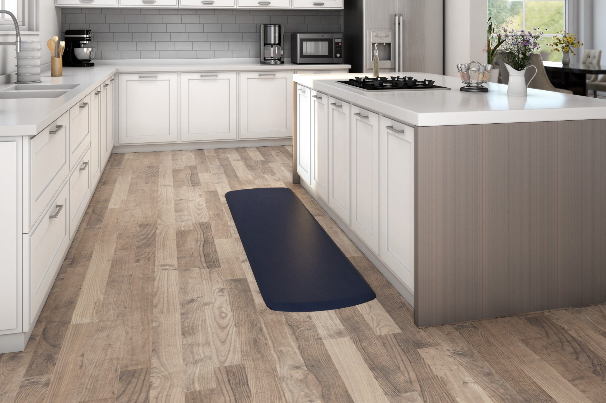 NewLife By GelPro Anti-Fatigue Kitchen Runner Comfort Floor Mat-20x72-Leather 