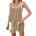thumbnail image 2 of Penkiiy Stylish Women's Tennis Dress with Built-In Shorts | High-Performance Summer Mini Dress for Sports & Casual | Lightweight, Anti-Chafe Design L Beige, 2 of 8
